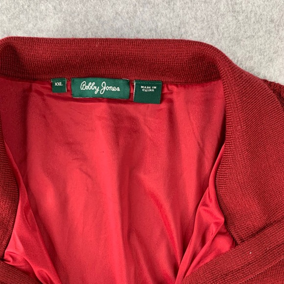 Bobby Jones Sweater Vest Mens XXL Red Quarter Zip Lined Cable Knit Golf Pullover - Picture 5 of 9